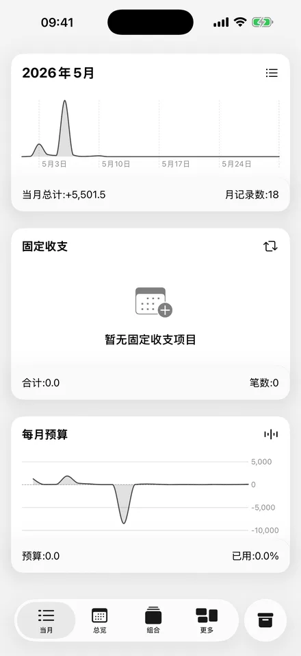 标签记账：月度总览（截图）